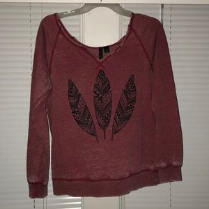 Maroon thin sweatshirt